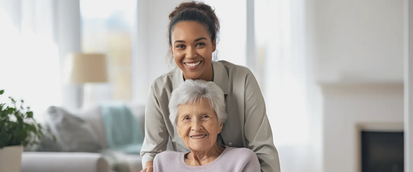 Zwei Frauen in einem Wohnzimmer